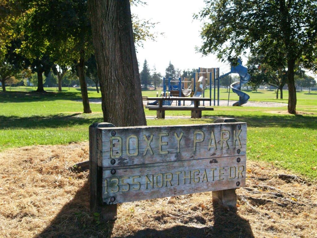 Park sign playground background