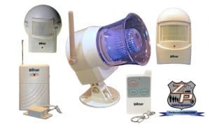 HomeSafe Outdoor Siren With Flashing Light Bundle Package