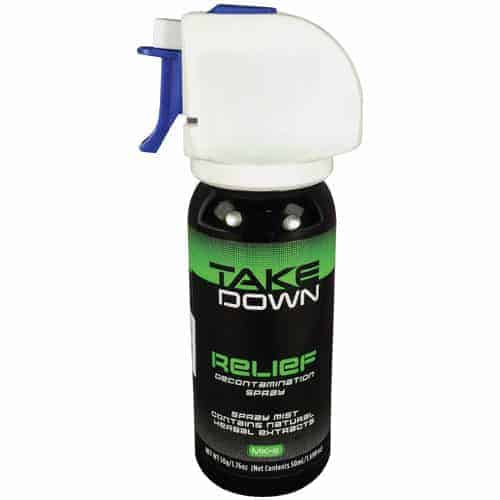 Take Down OC Relief Decontamination Spray Side