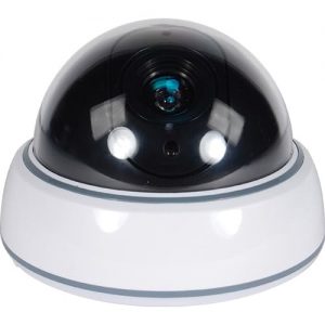 Dummy Dome Camera With LED, White Body Front
