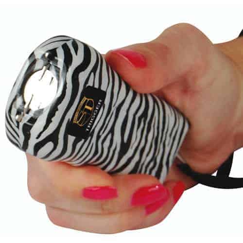 Trigger Stun Gun Top With Flashlight Zebra