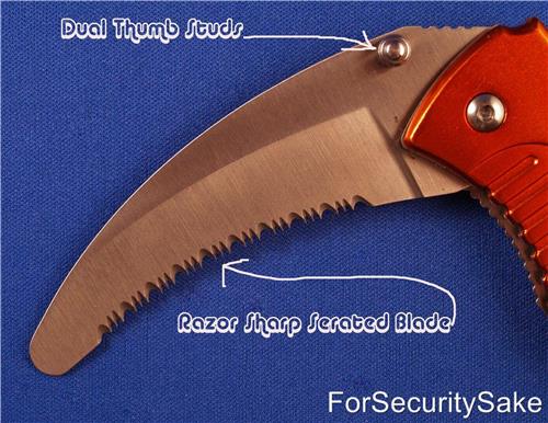 Rescue Knife Tool Showing Blade and Thump Stud