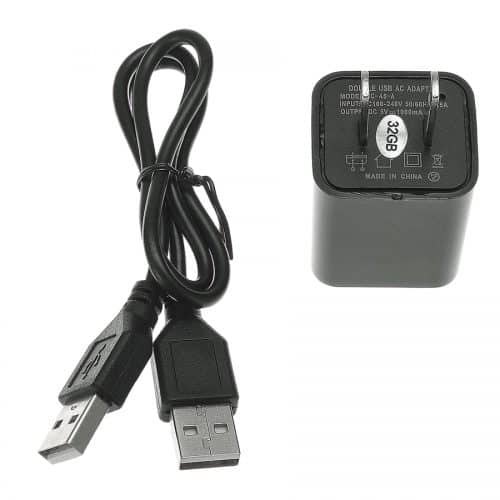 USB Charger With Hidden Camera And DVR And USB Cable